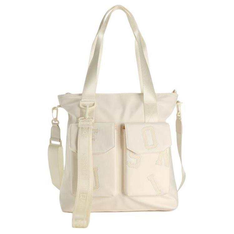 FILA FUSION Fabric Crossbody Handbag, Shoulder Bag Mini Unisex Ecru
