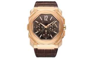 BVLGARI Wrist Watches Automatic Mechanical Movement Crocodile Leather Strap 43mm Tan Watch Dial Men's Watches