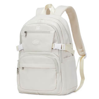 KEYSTREET QING QI ZHE Fabric Backpack Laptop Bag Regular Unisex Black/Ecru/Blue/Purple/Gray/Green