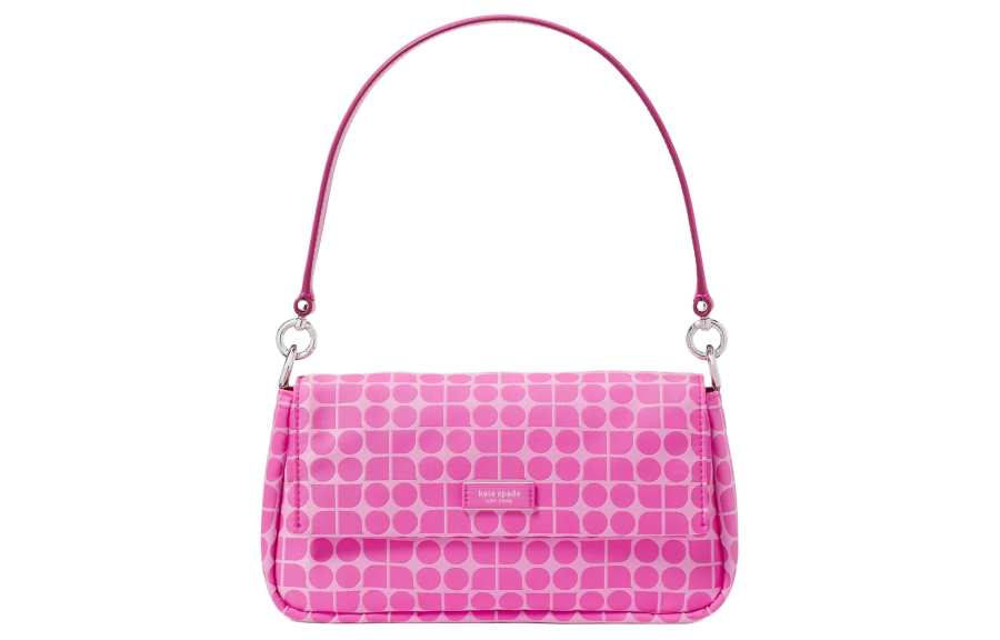 Kate Spade Recycled Polyester Handbag, Shoulder Bag, Crossbody Bag Women's Pink