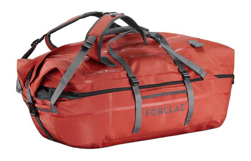 DECATHLON 80L 120L Mountaineering Bag Outdoor Bag Polyester Brick Red Unisex