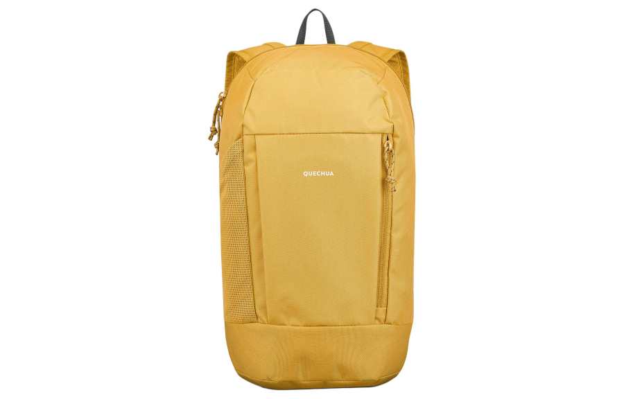 DECATHLON 10L Mountaineering Bag Backpack Outdoor Bag Polyester Brown Yellow Unisex