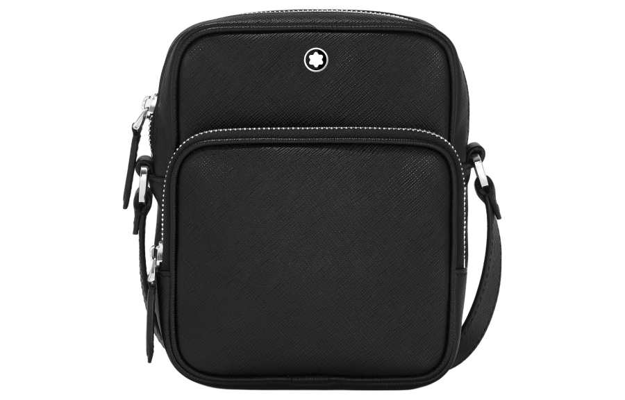 MONTBLANC Cow Leather Crossbody Bags Men's Black