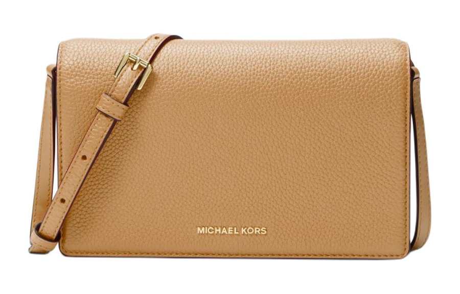 MICHAEL KORS Jet Set Litchi Grain Leather Shoulder Bag, Crossbody Bag Medium Women's Light Peanuts