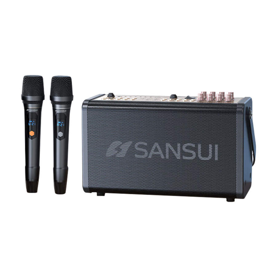 SANSUI Speakers E73 Portable Square Dance Wireless Microphone Small Live K Song Mobile Outdoor High Power