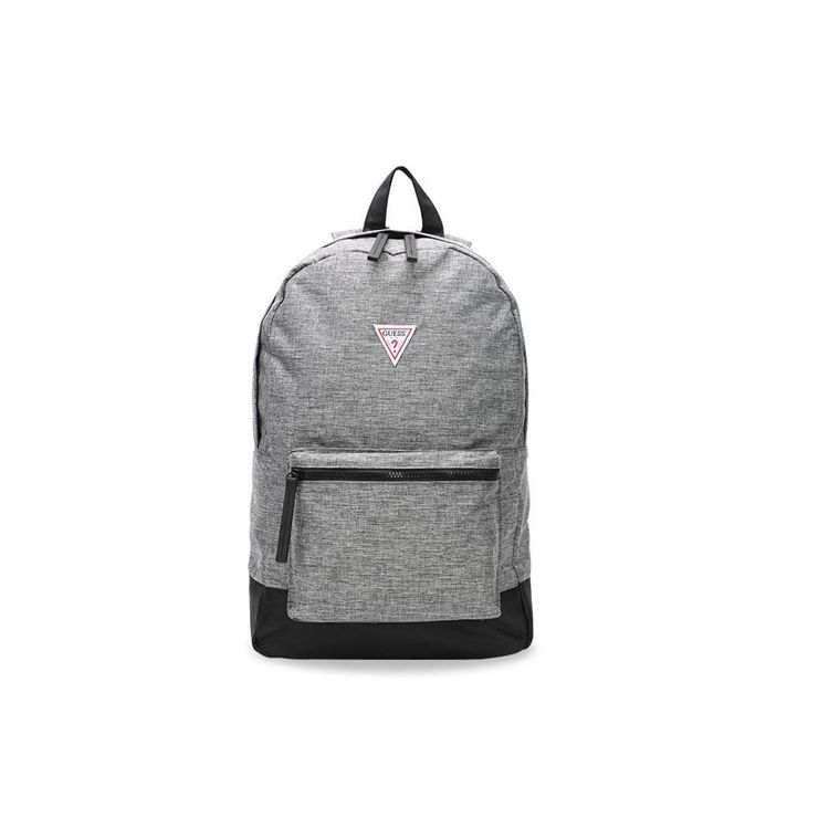 GUESS Polyamide Commute Large Capacity Sports Backpack Laptop Bag Regular Unisex Gray/Red