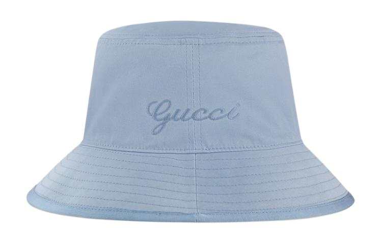 GUCCI Cotton Bucket Hats Men's Blue