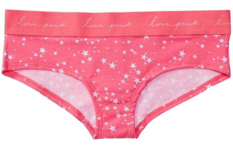 Victoria's Secret Underpants Women's 1 Pack Orange Pink Heart Shaped Floral