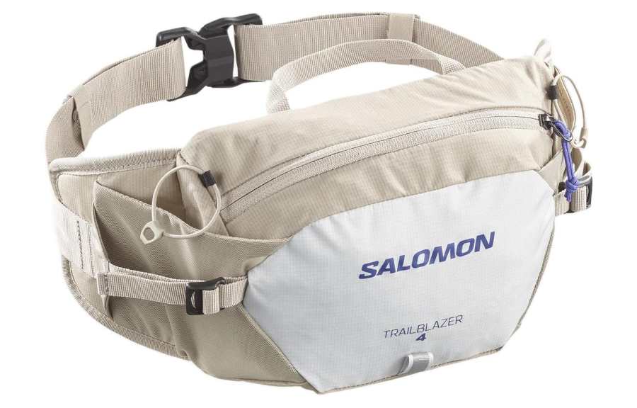 SALOMON 0.4L Fanny Pack Outdoor Bag Polyester Vintage Khaki & Glacier Gray Unisex