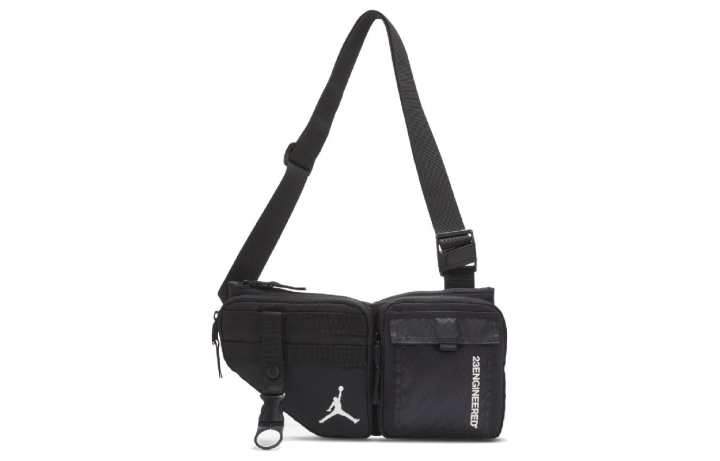 Jordan Jordan Polyester Crossbody Bag, Sling Bag, Fanny Pack Regular Unisex Black
