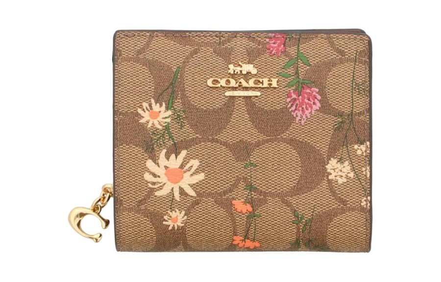 COACH COACH Snap Wallet Canvas Wallet Mini Women's