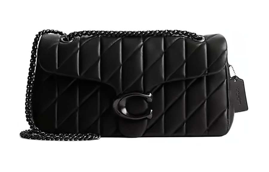 COACH Tabby Nappa Leather Crossbody Bags Large Women's Black