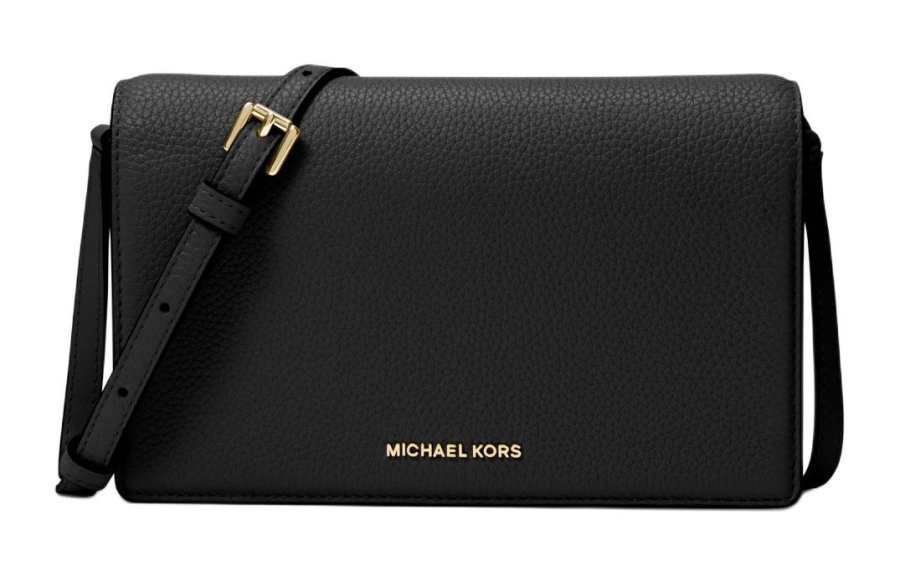 MICHAEL KORS Jet Set Litchi Grain Leather Shoulder Bag, Crossbody Bag Medium Women's Black