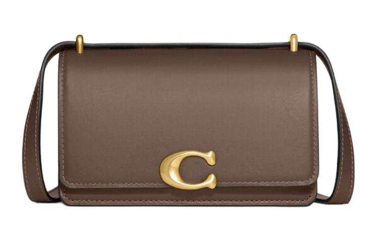 COACH Bandit Cow Leather Shoulder Bag, Crossbody Bag Small Women's Dark Lime Gray