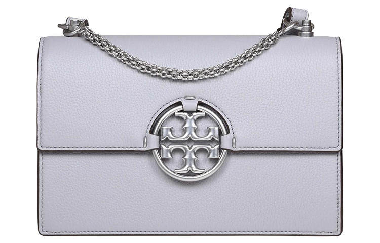 TORY BURCH Miller Cow Leather, Leather Crossbody Bag, Shoulder Bag Women's Gray