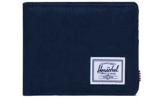Herschel Polyester Wallet, Card Holder Regular Unisex Black/Navy Blue
