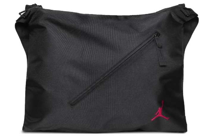Jordan Jordan Polyester Messenger Bag, Shoulder Bag, Crossbody Bag Regular Unisex Black