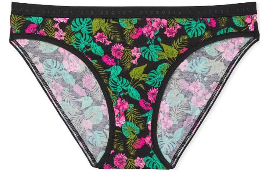 Victoria's Secret Underpants Women's 1 Pack Black Oasis Print