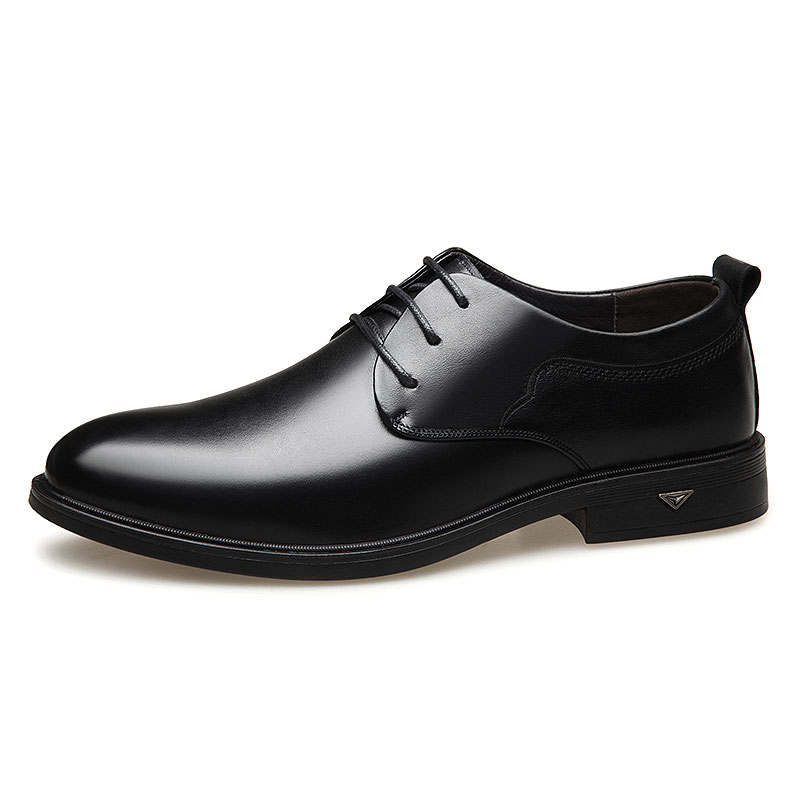 KAQIAODI Cow Split Leather Dress Shoes Men's Black