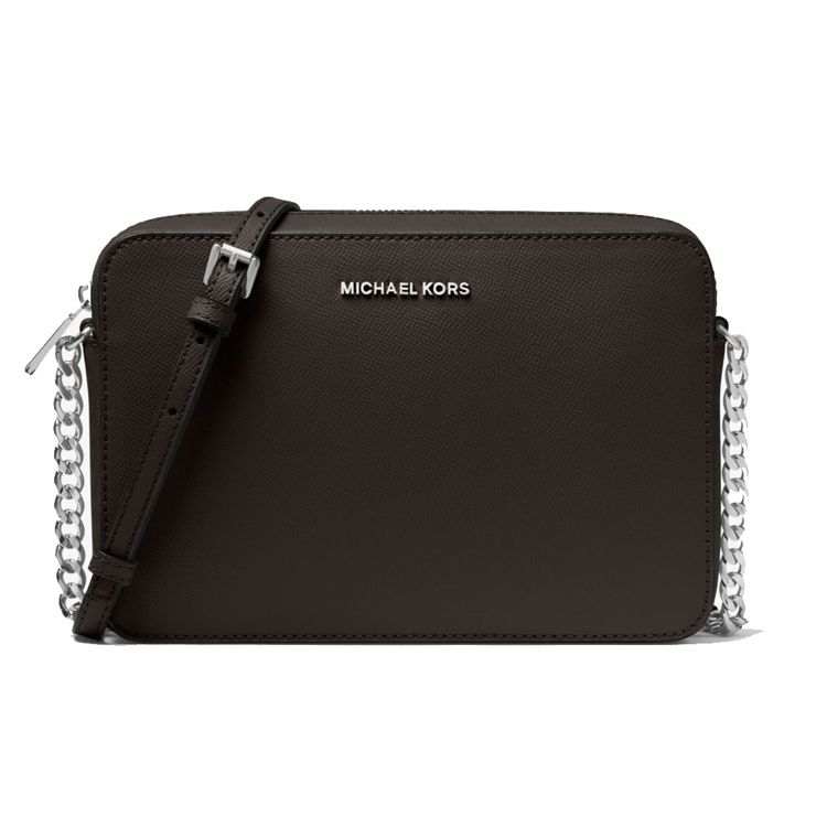 MICHAEL KORS Jet Set Leather Shoulder Bag, Crossbody Bag Large Women's Black