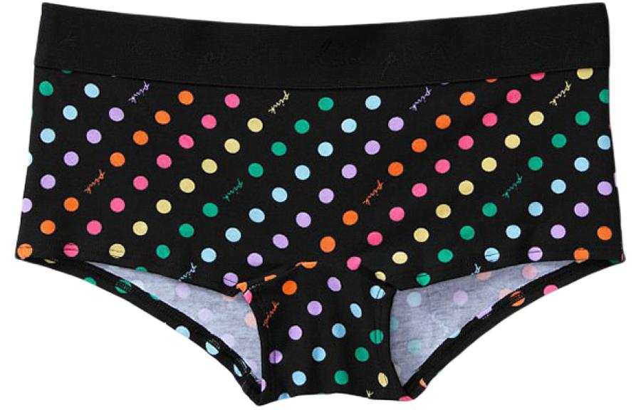 Victoria's Secret Underpants Women's 1 Pack Black Polka Dot Print