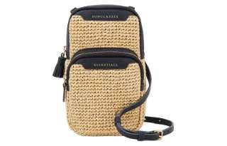 Anya Hindmarch Natural Raffia & Capra Leather Shoulder Bag, Crossbody Bag Women's Beige Yellow