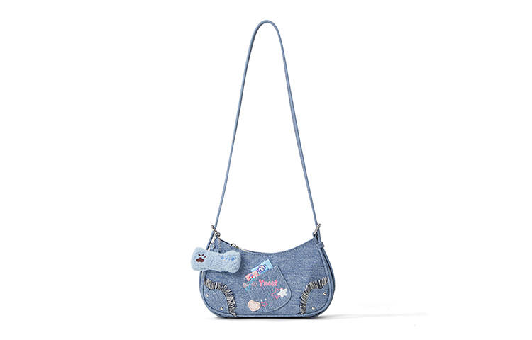 Sound For Life Zip Closure Fabric Crossbody Bag Small Women's