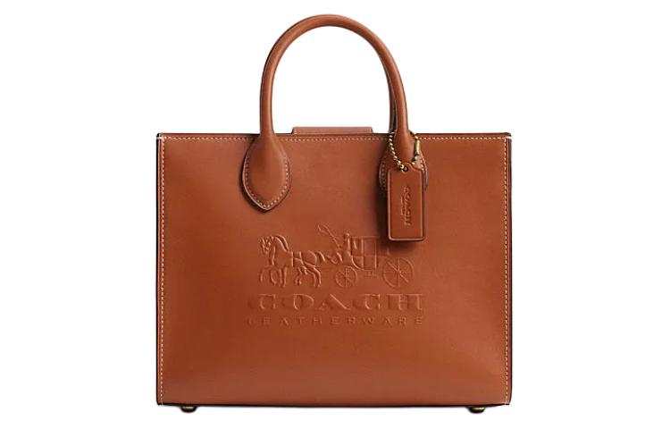 COACH Ace Cow Leather Tote Bag, Shopping Bag, Shoulder Bag, Crossbody Bag, Handbag Medium Women's Burnished Amber