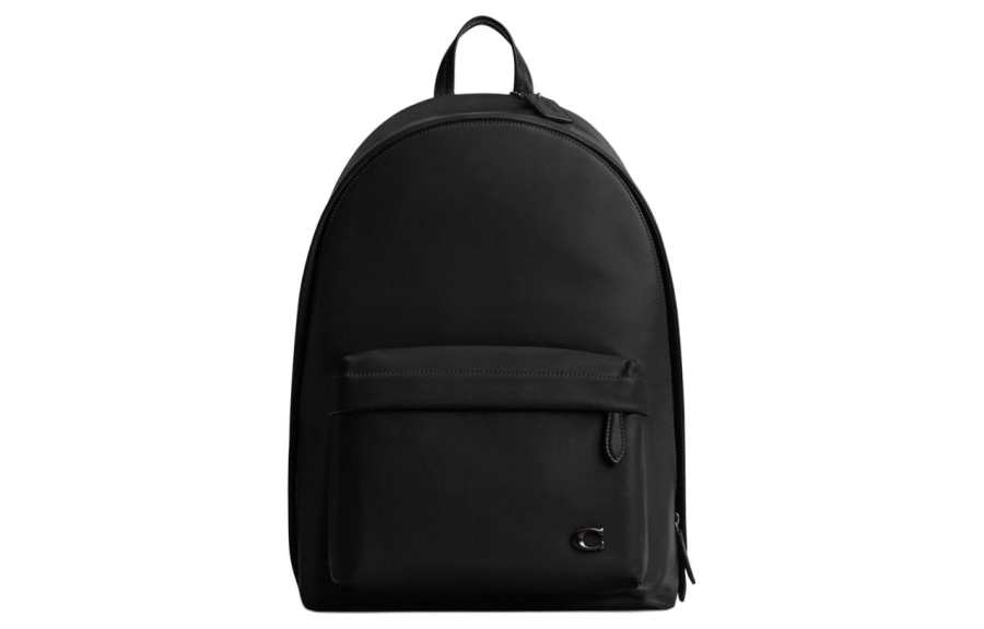 COACH COACH HALL Leather Backpack Large Men's Black