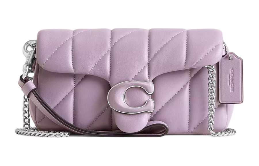 COACH Tabby Nappa Leather Crossbody Bag, Shoulder Bag Small Women's Light Purple