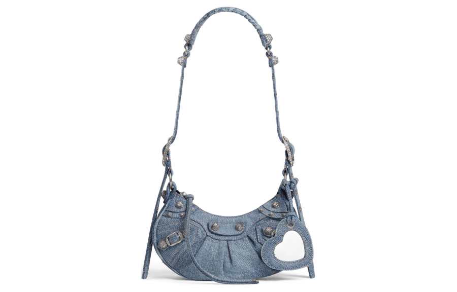 Balenciaga Le Cagole Xs Shoulder Bag Demin Blue