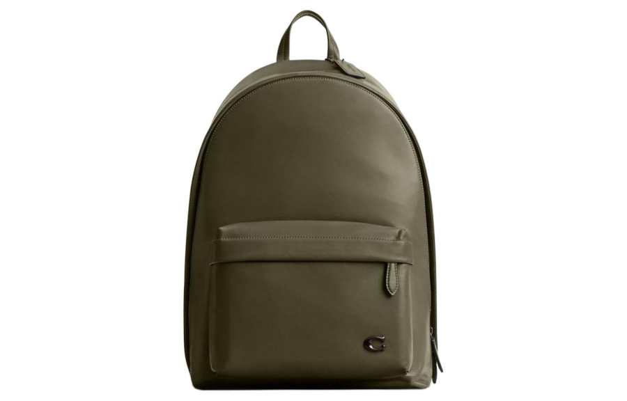COACH COACH Leather Backpack Large Men's Green