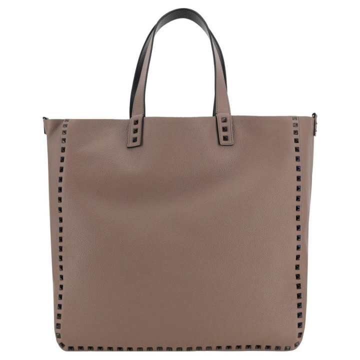 Valentino Valentino GARAVANI ROCKSTUD Calfskin Handbag, Crossbody Bag, Shoulder Bag Men's Brown