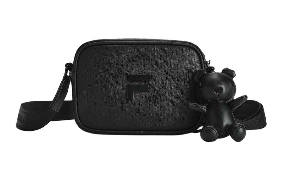 FILA FUSION Pu Crossbody Bags Regular Unisex Pitch Black