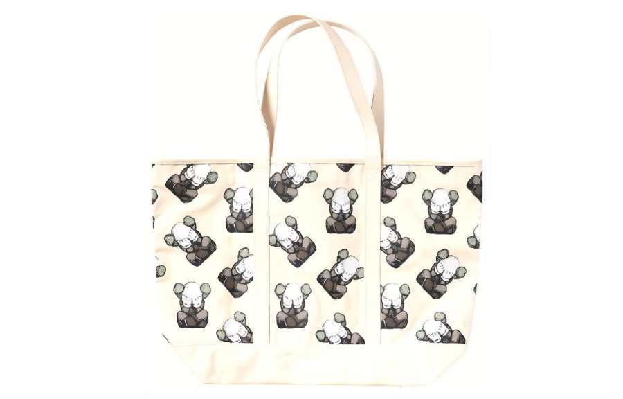 UNIQLO Kaws Uniqlo Collaboration Cotton Tote Bag, Shopping Bag, Handbag, Shoulder Bag Unisex Ivory