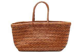 Dragon Diffusion Calfskin Basket Bag Handbag Small Women's Tan