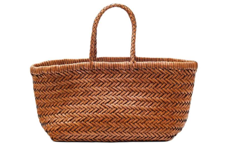 Dragon Diffusion Dragon Diffusion Calfskin Basket Bag Handbag Small Women's Tan