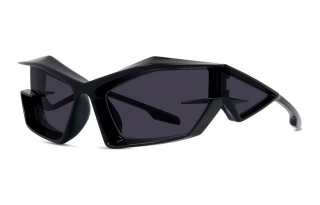 Givenchy Injection Molded Irregular Shape Sunglasses Women's Black