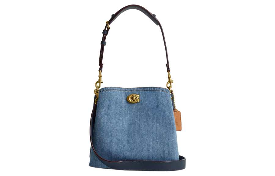 COACH Willow Denim Portable Crossbody Bag, Shoulder Bag Medium Women's Indigo