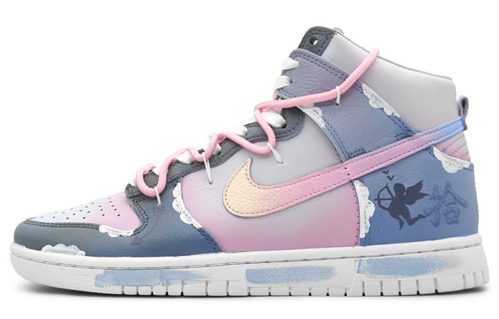 Nike Nike Dunk High top Skateboard Shoes Unisex Pink