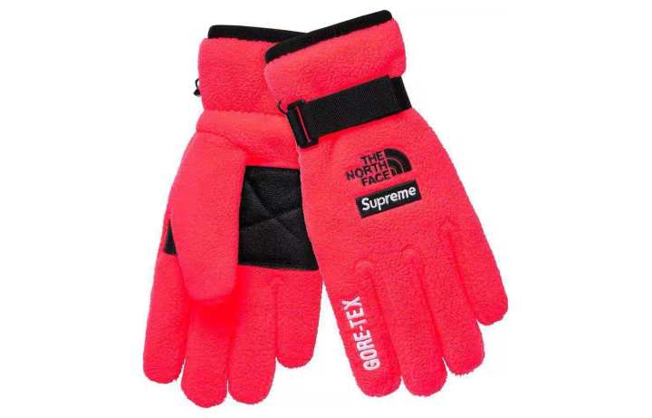 Supreme Supreme Polar Fleece Knit Gloves Unisex Red