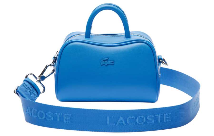 LACOSTE Pu Shoulder Bag, Crossbody Bag, Handbag Small Women's Blue