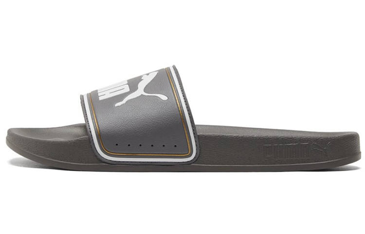 PUMA Leadcat Ftr Synthetic Leather Outdoor Sports Slide Slippers Unisex Black White