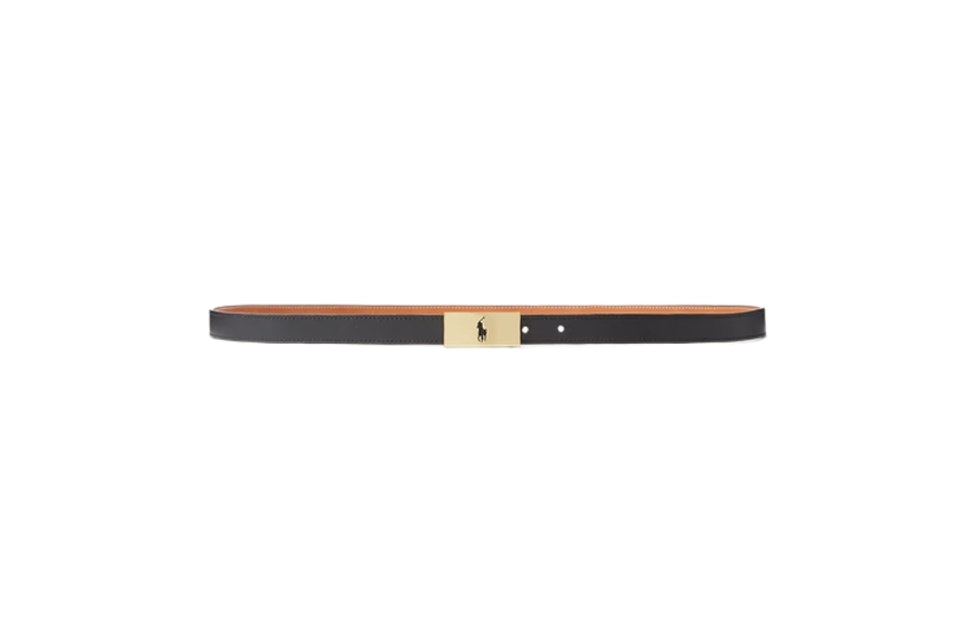 Polo Ralph Lauren Cow Leather Belts Women's Black/Brown Width 2cm