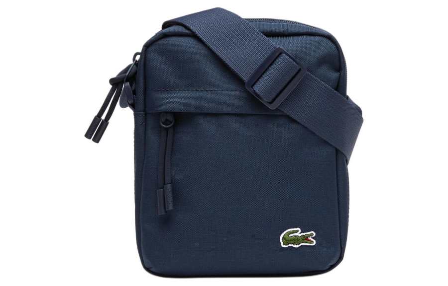 LACOSTE Recycled Polyester Crisscross Bag, Shoulder Bag, Crossbody Bag Unisex Dark Blue