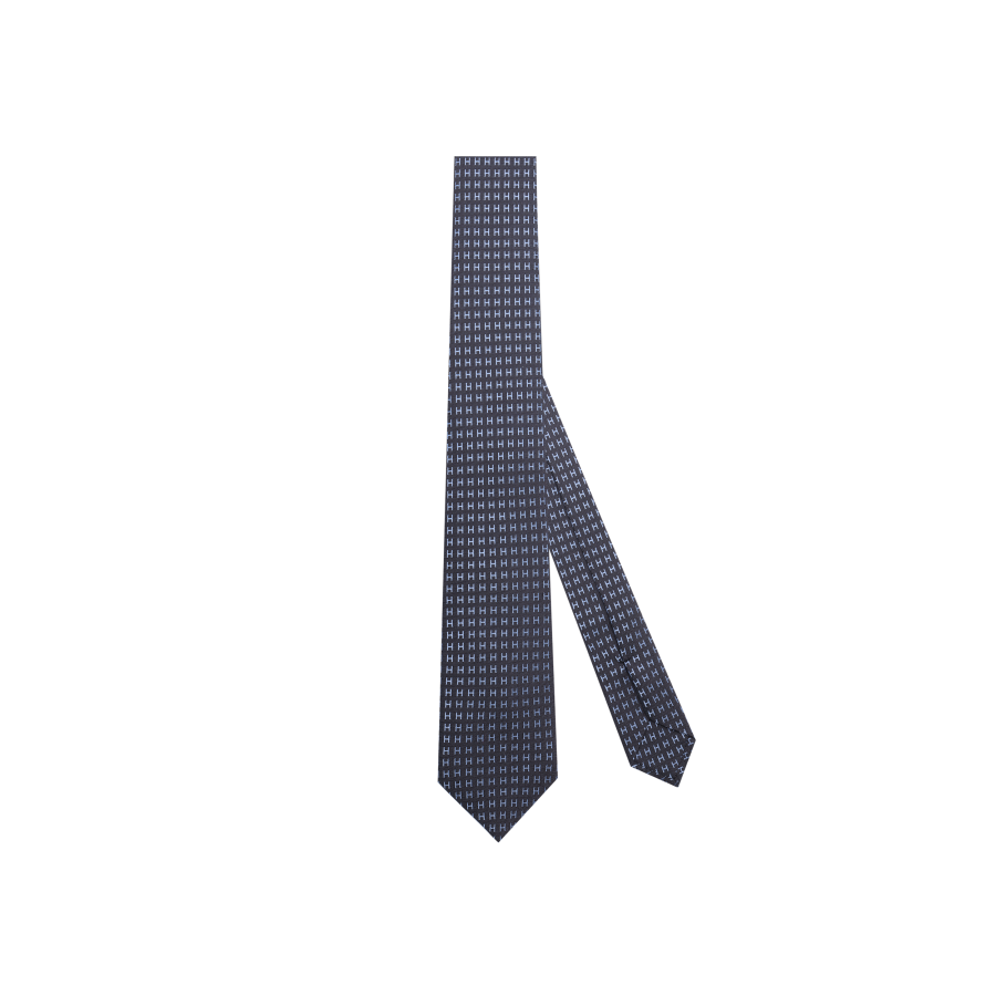 HERMES Hermès Pre Owned 2020s H pattern Silk Tie