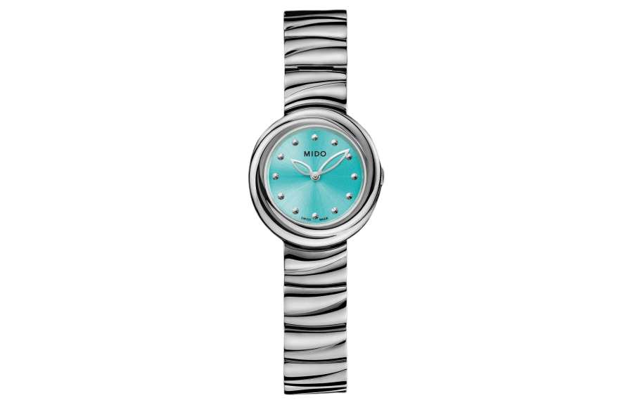 MIDO Cloud Realm Collection Quartz Movement Women's Watch 26.5*24.92mm Blue Dial Stainless Steel Case