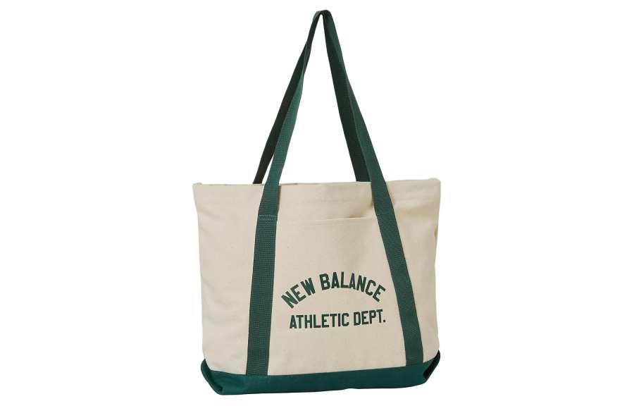 New Balance New Balance 100% Cotton Canvas Bag, Tote Bag, Shopping Bag, Shoulder Bag, Handbag Regular Unisex Night Green