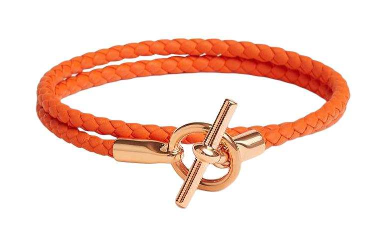 HERMES Glenan Wristband, Hand Jewelry Women's Orange