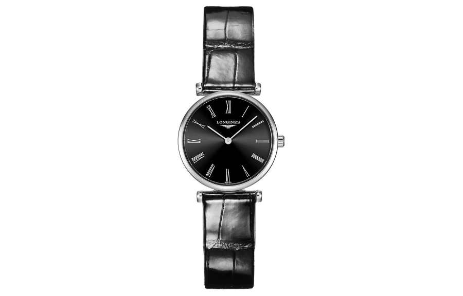 LONGINES Jialan Collection Quartz Movement 30m Waterproof Women's Watch 24mm Black Dial